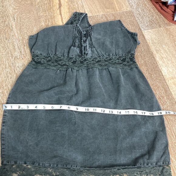 Free People Tencel washed black with lace dress size XS - Picture 6 of 9
